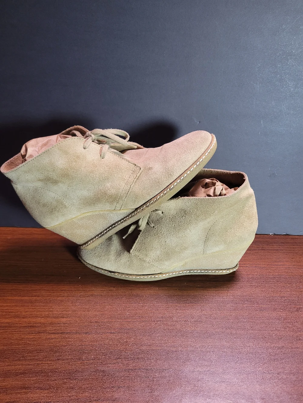 J Crew Women’s Desert Wedge Ankle Boot - Beige